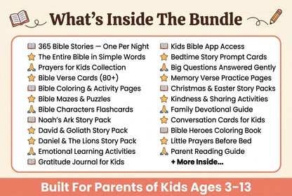 Bible for kids Guide + App
